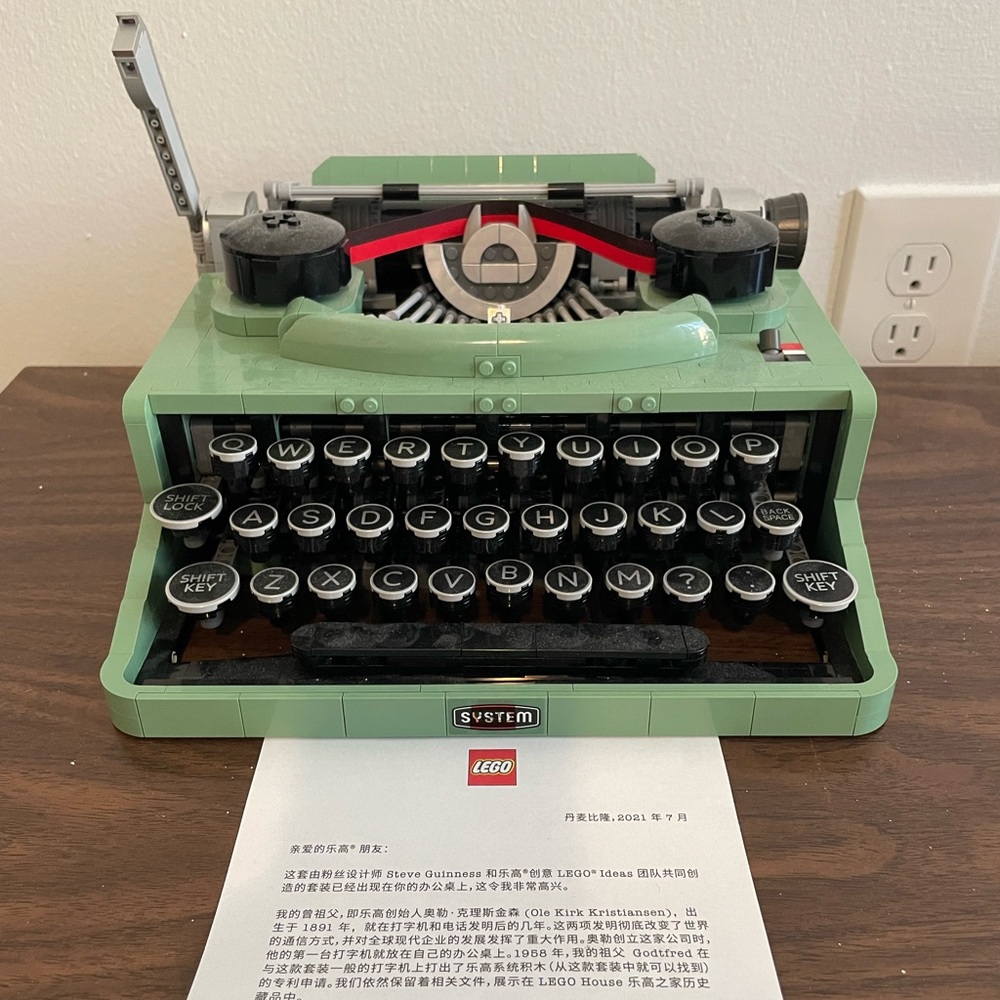 Typewriter Lego Set
